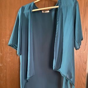 blue cardigan (will wash clothes to get wrinkles out)!